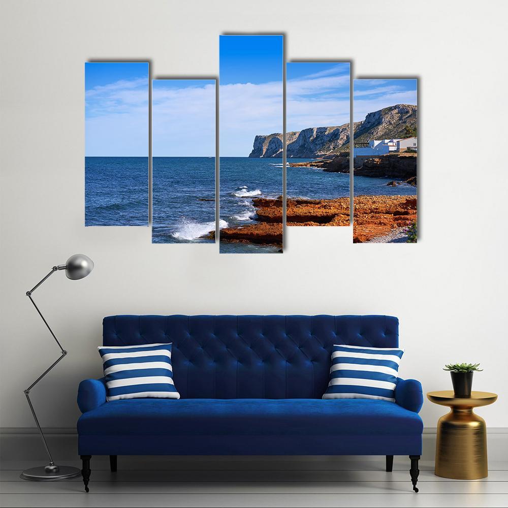 Denia Las Rotas Beach Canvas Wall Art-5 Pop-Gallery Wrap-47" x 32"-Tiaracle