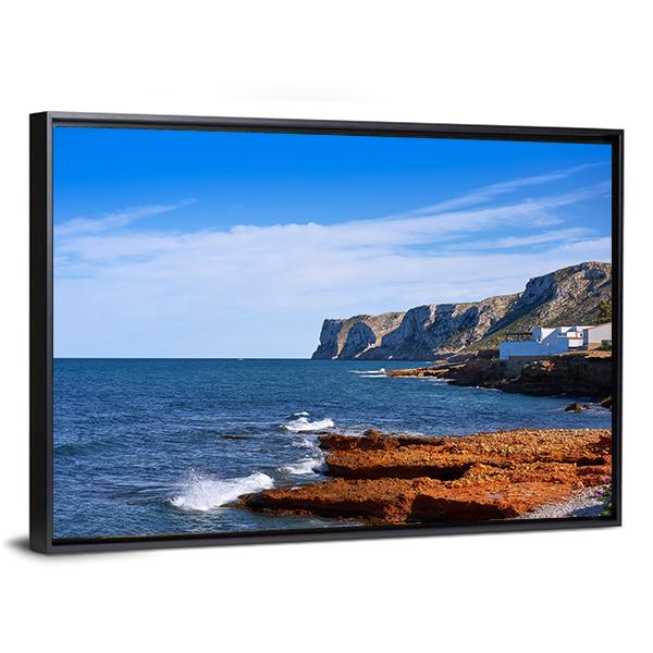 Denia Las Rotas Beach Canvas Wall Art-3 Horizontal-Gallery Wrap-25" x 16"-Tiaracle