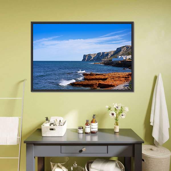 Denia Las Rotas Beach Canvas Wall Art-3 Horizontal-Gallery Wrap-25" x 16"-Tiaracle