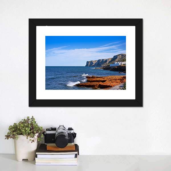 Denia Las Rotas Beach Canvas Wall Art-3 Horizontal-Gallery Wrap-25" x 16"-Tiaracle