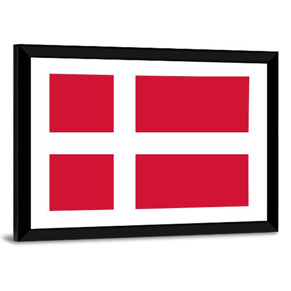 Denmark Flag Canvas Wall Art-5 Horizontal-Gallery Wrap-22" x 12"-Tiaracle