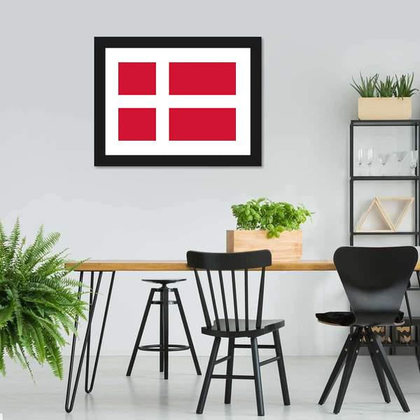 Denmark Flag Canvas Wall Art-5 Horizontal-Gallery Wrap-22" x 12"-Tiaracle