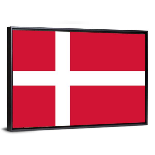 Denmark Flag Canvas Wall Art-5 Horizontal-Gallery Wrap-22" x 12"-Tiaracle