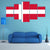 Denmark Flag Canvas Wall Art-4 Pop-Gallery Wrap-50" x 32"-Tiaracle
