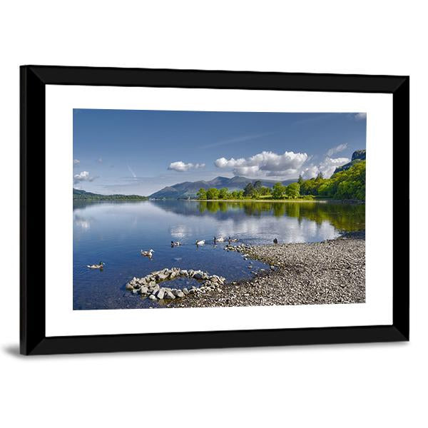 Derwent Water Lake Canvas Wall Art-3 Horizontal-Gallery Wrap-25" x 16"-Tiaracle