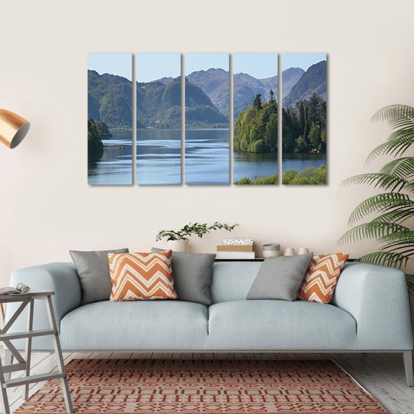 Derwent Water Lake UK Canvas Wall Art-5 Horizontal-Gallery Wrap-22" x 12"-Tiaracle