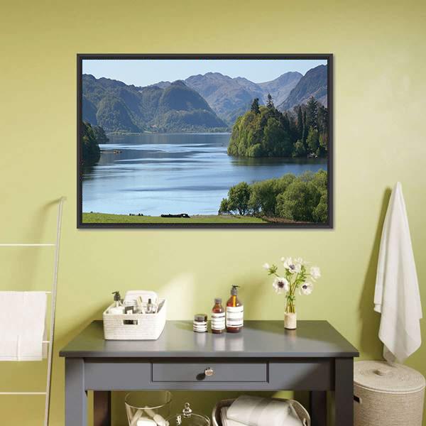Derwent Water Lake UK Canvas Wall Art-3 Horizontal-Gallery Wrap-25" x 16"-Tiaracle