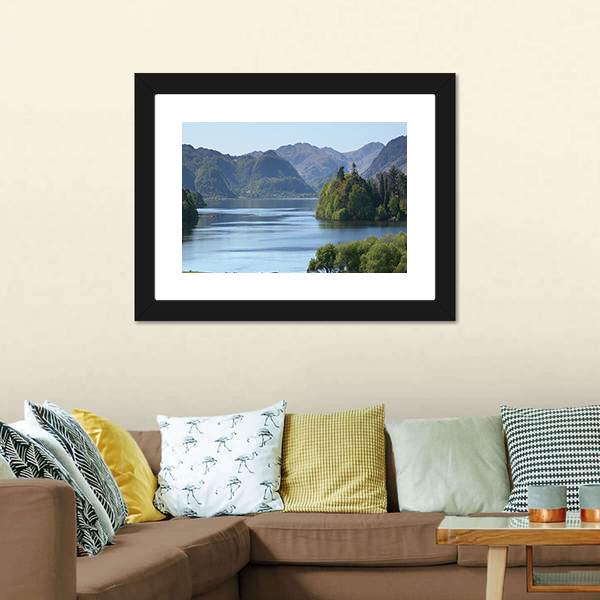 Derwent Water Lake UK Canvas Wall Art-1 Piece-Framed Print-20" x 16"-Tiaracle