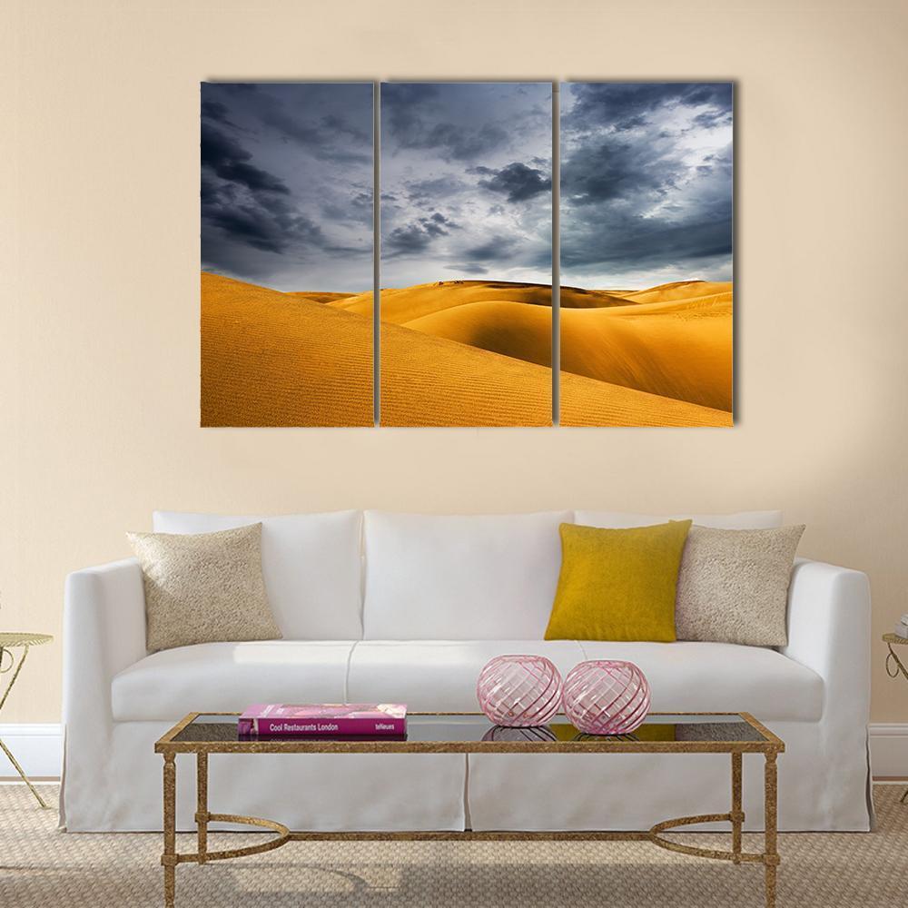 Desert Dune Canvas Wall Art-3 Horizontal-Gallery Wrap-37" x 24"-Tiaracle