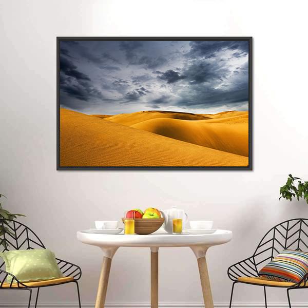 Desert Dune Canvas Wall Art-1 Piece-Floating Frame-24" x 16"-Tiaracle