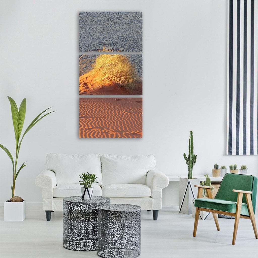 Desert Dunes In Namibia Vertical Canvas Wall Art-3 Vertical-Gallery Wrap-12" x 25"-Tiaracle