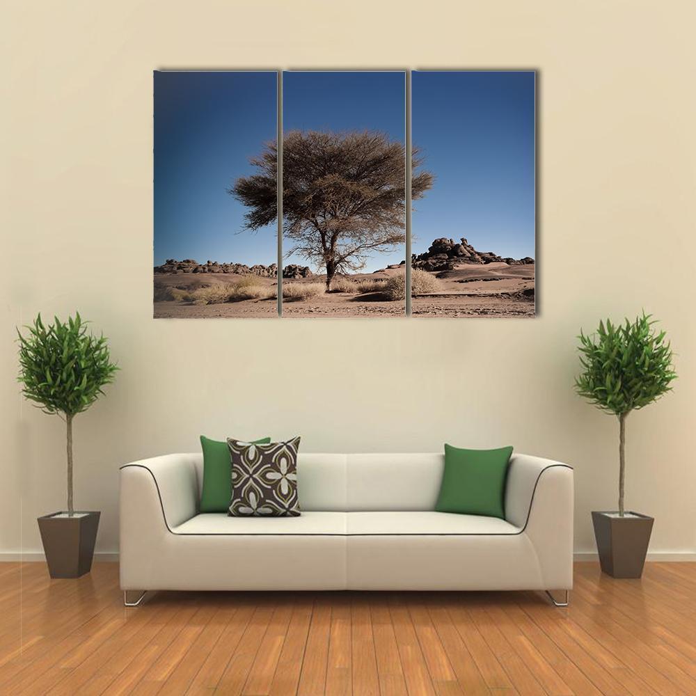 Desert Landscape Algeria Canvas Wall Art-3 Horizontal-Gallery Wrap-37" x 24"-Tiaracle