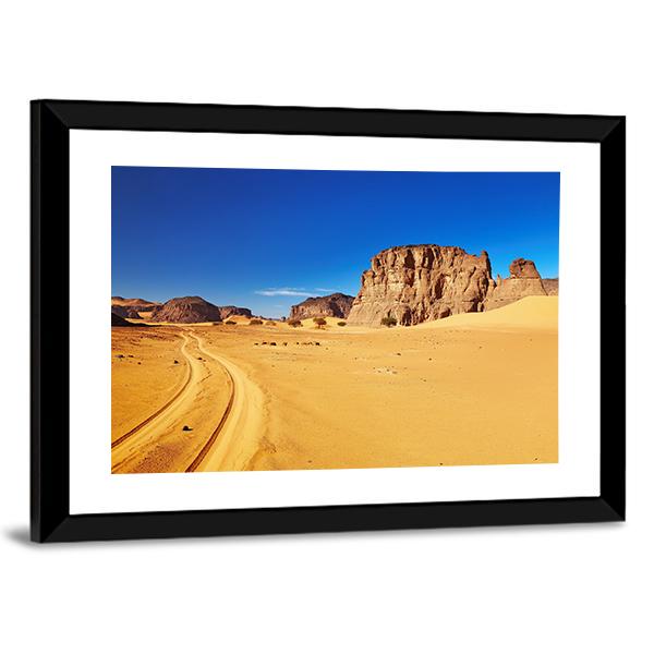 Desert Landscape With Rocks Canvas Wall Art-3 Horizontal-Gallery Wrap-25&quot; x 16&quot;-Tiaracle