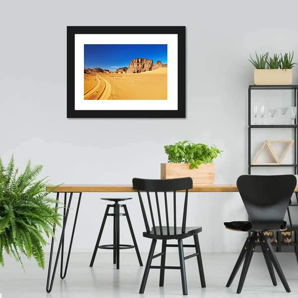Desert Landscape With Rocks Canvas Wall Art-3 Horizontal-Gallery Wrap-25&quot; x 16&quot;-Tiaracle