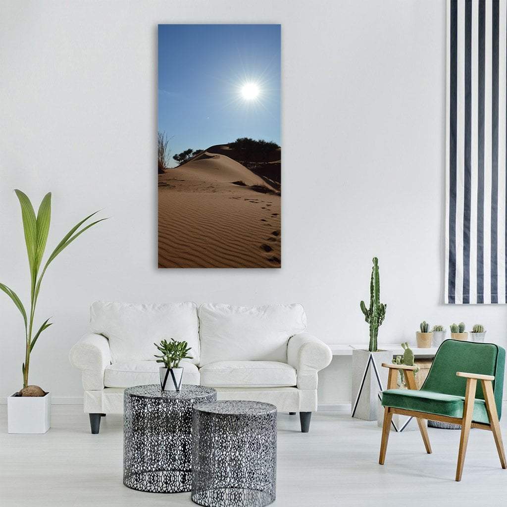 Desert In Africa Vertical Canvas Wall Art-3 Vertical-Gallery Wrap-12" x 25"-Tiaracle