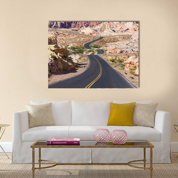 Desert Road Canvas Wall Art by Abstract House