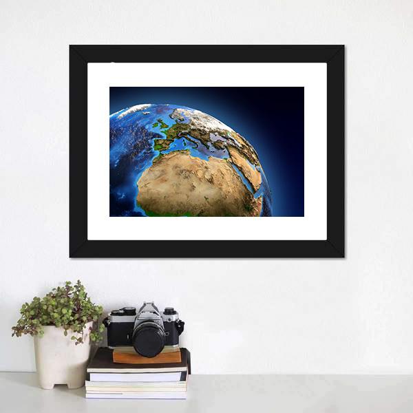Detailed Picture Of Earth Canvas Wall Art-5 Horizontal-Gallery Wrap-22" x 12"-Tiaracle