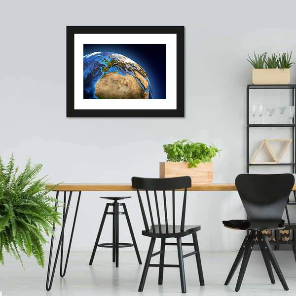 Detailed Picture Of Earth Canvas Wall Art-5 Horizontal-Gallery Wrap-22" x 12"-Tiaracle