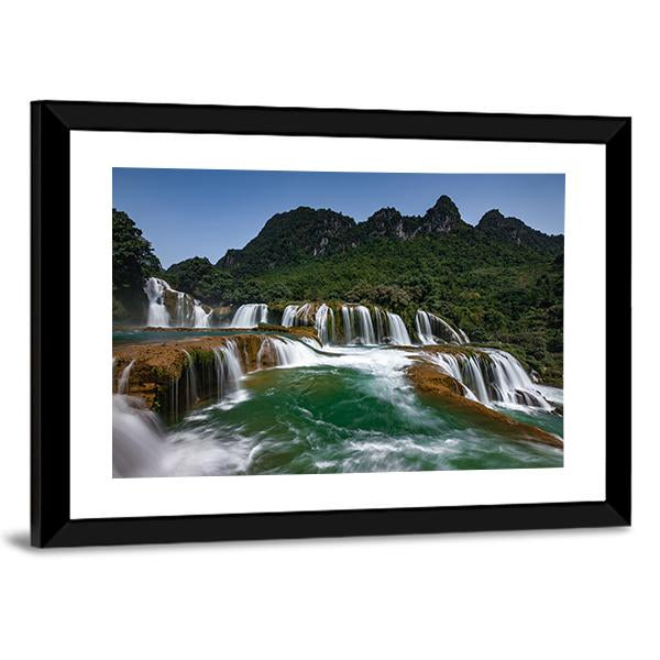 Detian Waterfall Canvas Wall Art-5 Horizontal-Gallery Wrap-22" x 12"-Tiaracle