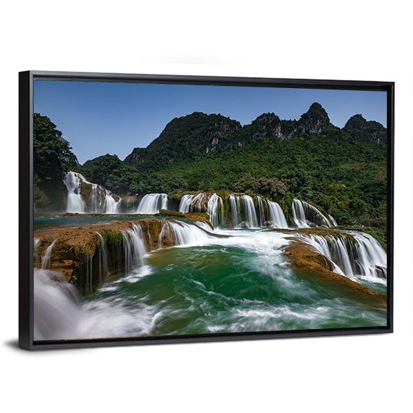 Detian Waterfall Canvas Wall Art-3 Horizontal-Gallery Wrap-25" x 16"-Tiaracle