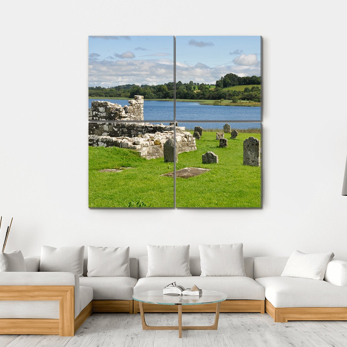 Devenish Island Canvas Wall Art-4 Square-Gallery Wrap-17" x 17"-Tiaracle