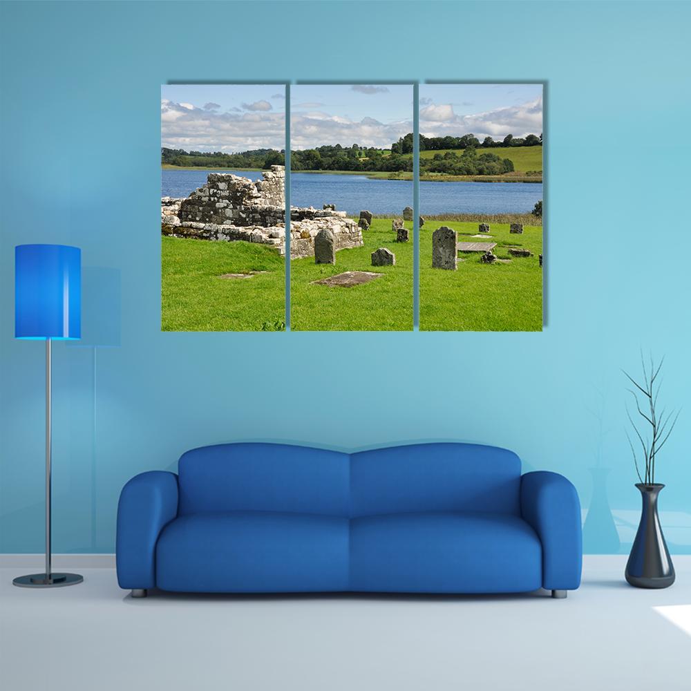 Devenish Island Canvas Wall Art-3 Horizontal-Gallery Wrap-37" x 24"-Tiaracle