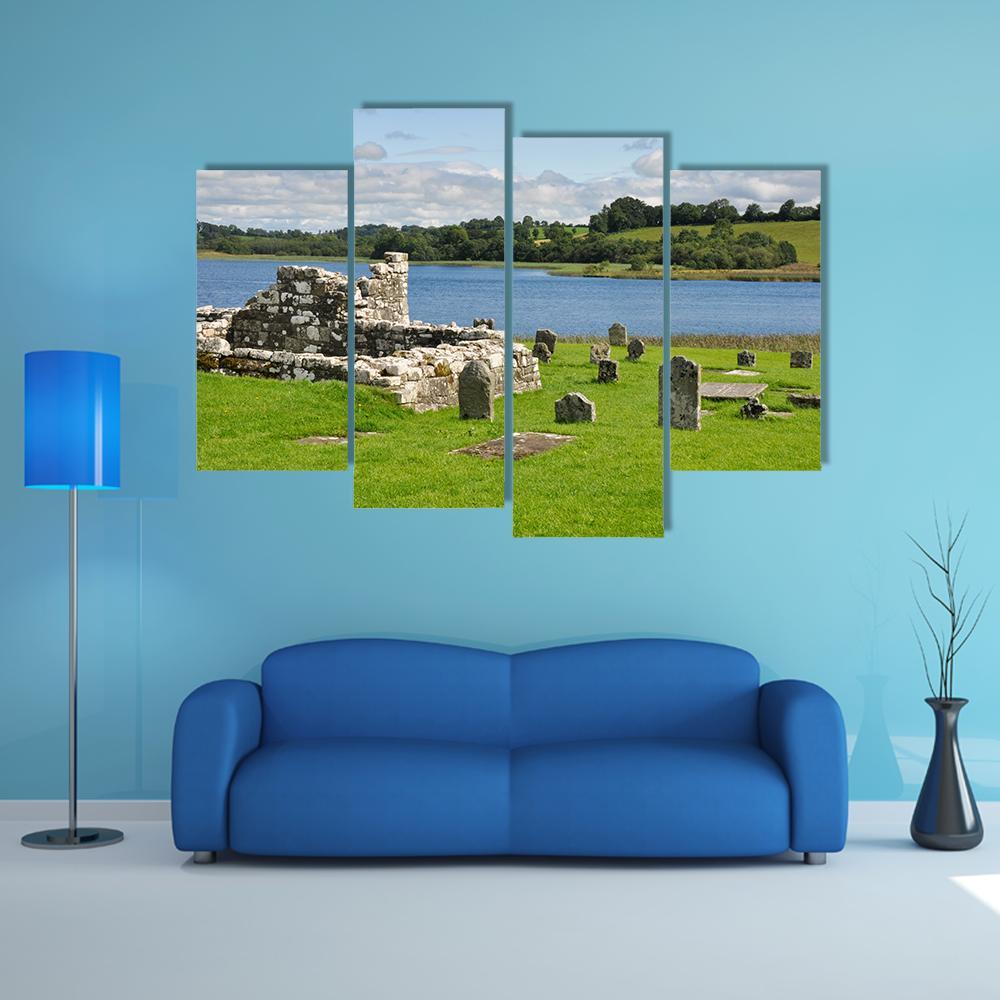 Devenish Island Canvas Wall Art-4 Pop-Gallery Wrap-50" x 32"-Tiaracle