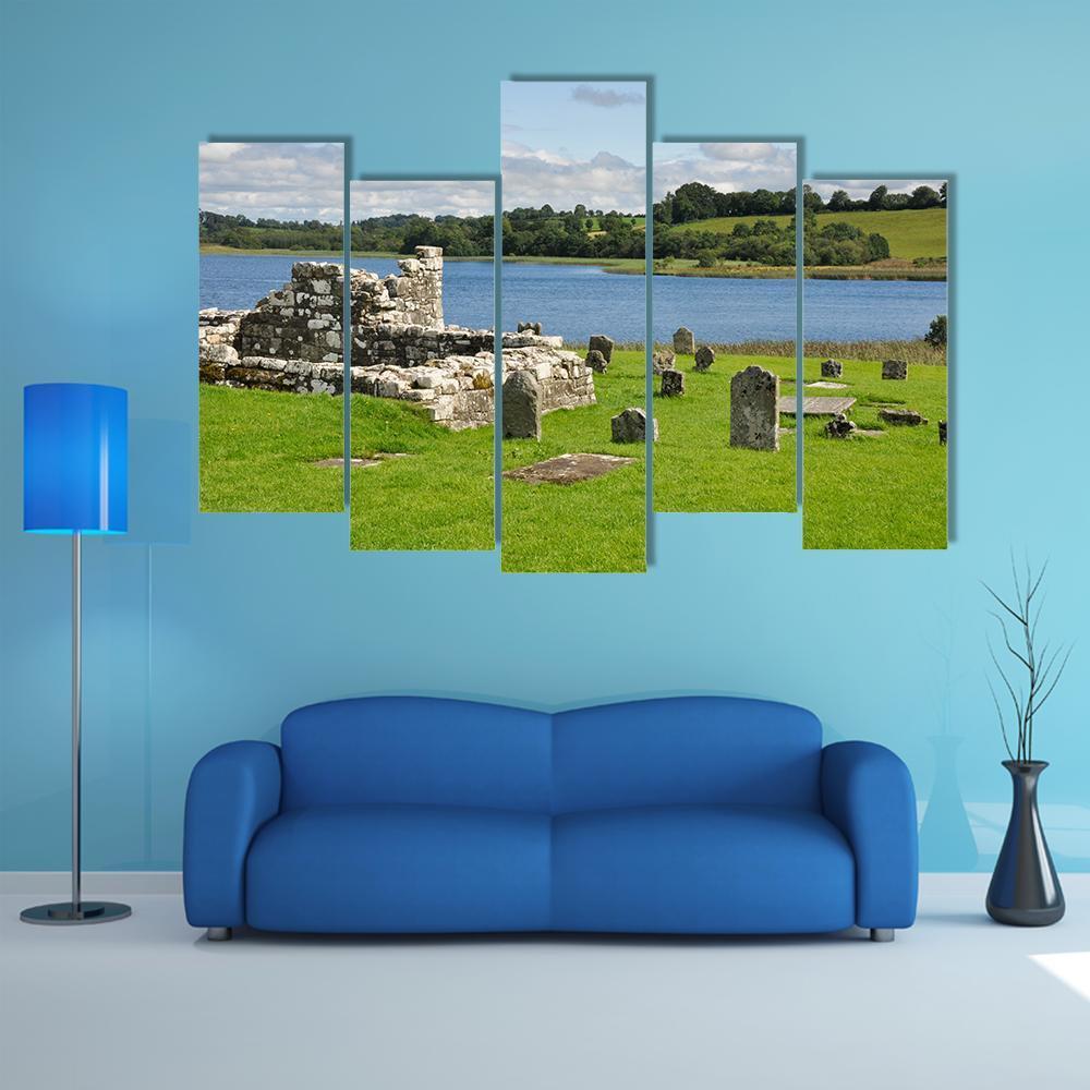 Devenish Island Canvas Wall Art-5 Pop-Gallery Wrap-47" x 32"-Tiaracle