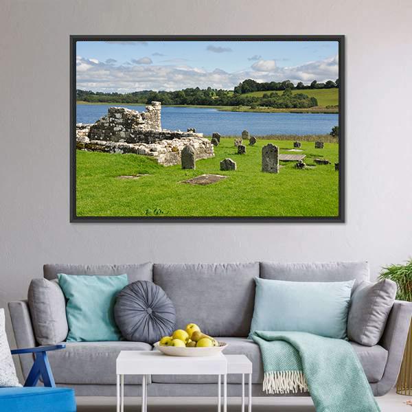Devenish Island Panoramic Canvas Wall Art-1 Piece-36" x 12"-Tiaracle