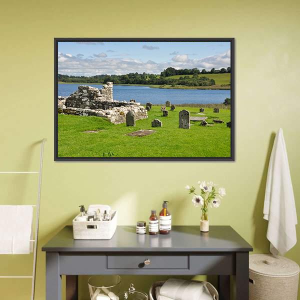 Devenish Island Panoramic Canvas Wall Art-1 Piece-36" x 12"-Tiaracle