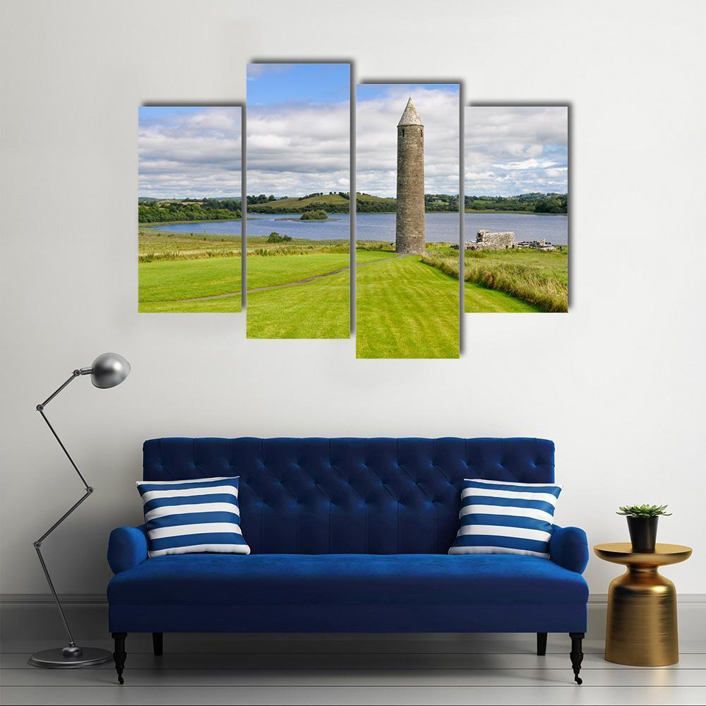 Devenish Monastic Site Canvas Wall Art-4 Pop-Gallery Wrap-50" x 32"-Tiaracle