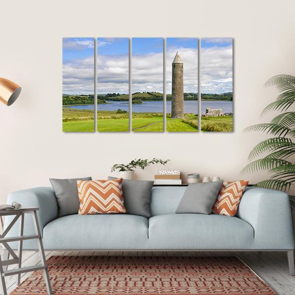Devenish Monastic Site Canvas Wall Art-5 Horizontal-Gallery Wrap-22" x 12"-Tiaracle