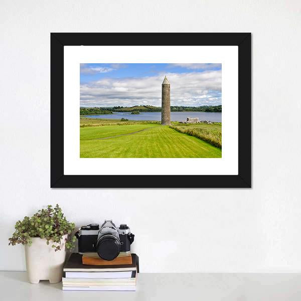 Devenish Monastic Site Canvas Wall Art-3 Horizontal-Gallery Wrap-25" x 16"-Tiaracle