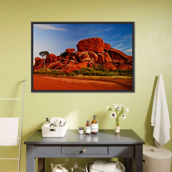 Devil Marbles Australia Canvas Wall Art-5 Horizontal-Gallery Wrap-22" x 12"-Tiaracle