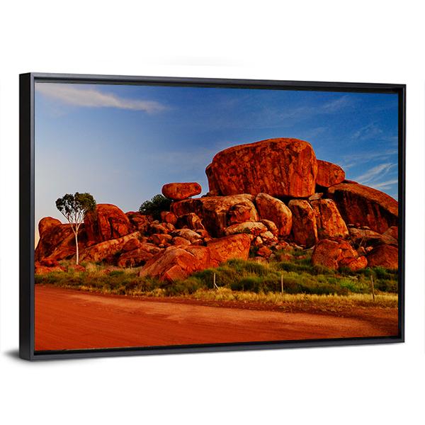 Devil Marbles Australia Canvas Wall Art-5 Horizontal-Gallery Wrap-22" x 12"-Tiaracle