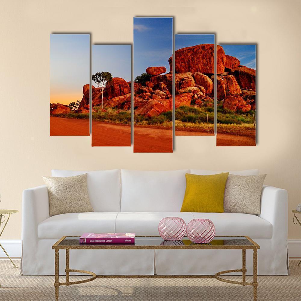 Devil Marbles Australia Canvas Wall Art-5 Pop-Gallery Wrap-47" x 32"-Tiaracle