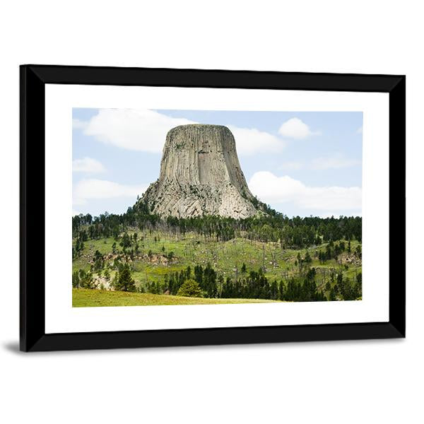Devils Tower Canvas Wall Art-3 Horizontal-Gallery Wrap-25" x 16"-Tiaracle