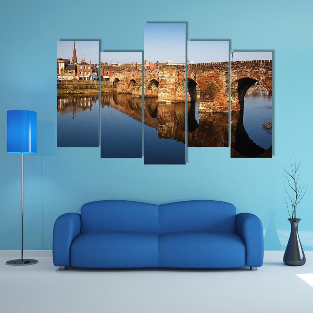 Devorgilla Bridge Scotland Canvas Wall Art-5 Pop-Gallery Wrap-47" x 32"-Tiaracle