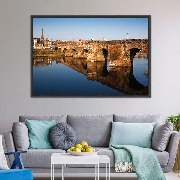 Devorgilla Bridge Scotland Canvas Wall Art-3 Horizontal-Gallery Wrap-25" x 16"-Tiaracle