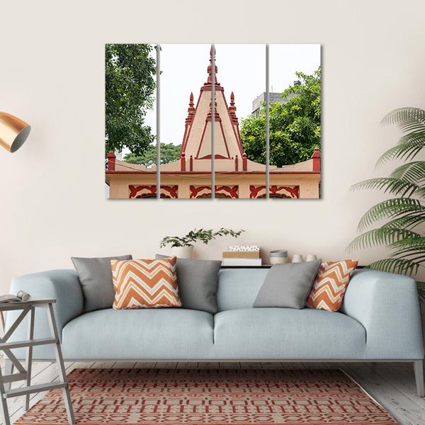 Dhakeshwari Temple Bangladesh Canvas Wall Art-4 Horizontal-Gallery Wrap-34" x 24"-Tiaracle