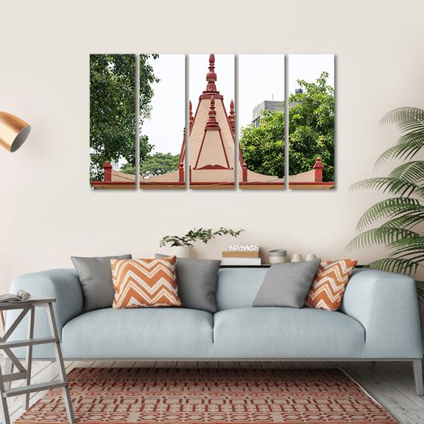 Dhakeshwari Temple Bangladesh Canvas Wall Art-5 Horizontal-Gallery Wrap-22" x 12"-Tiaracle