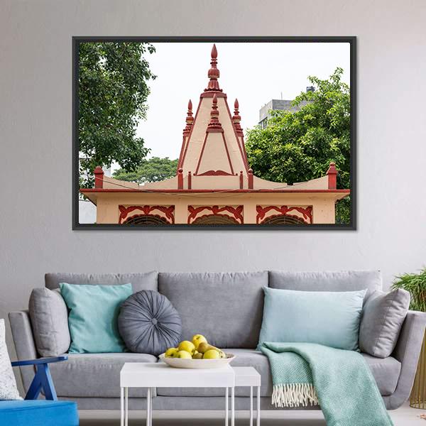 Dhakeshwari Temple Bangladesh Canvas Wall Art-5 Horizontal-Gallery Wrap-22" x 12"-Tiaracle