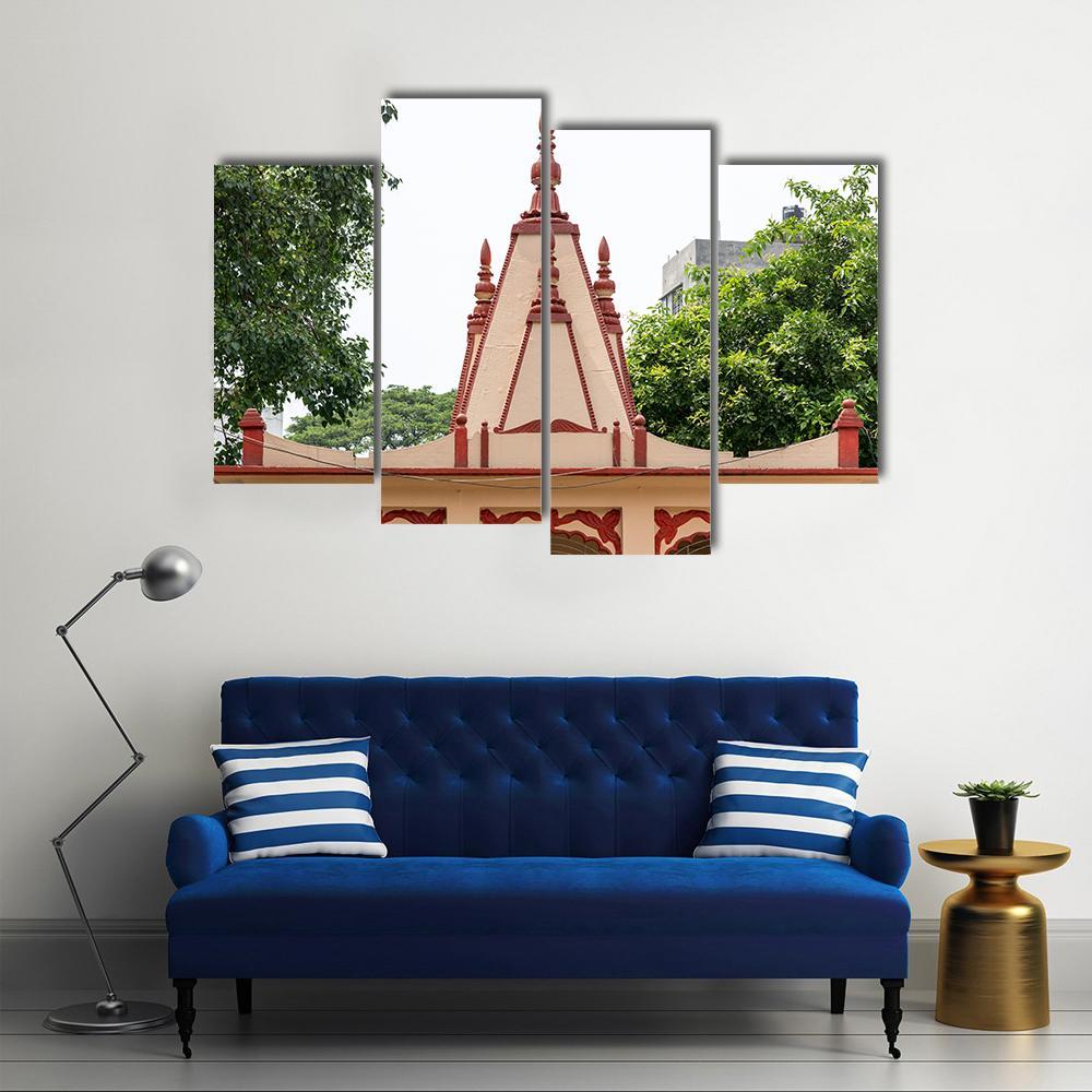 Dhakeshwari Temple Bangladesh Canvas Wall Art-4 Pop-Gallery Wrap-50" x 32"-Tiaracle