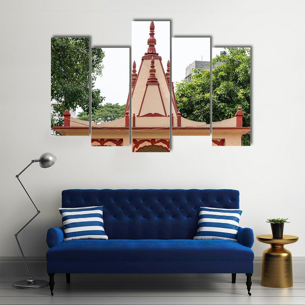 Dhakeshwari Temple Bangladesh Canvas Wall Art-5 Pop-Gallery Wrap-47" x 32"-Tiaracle