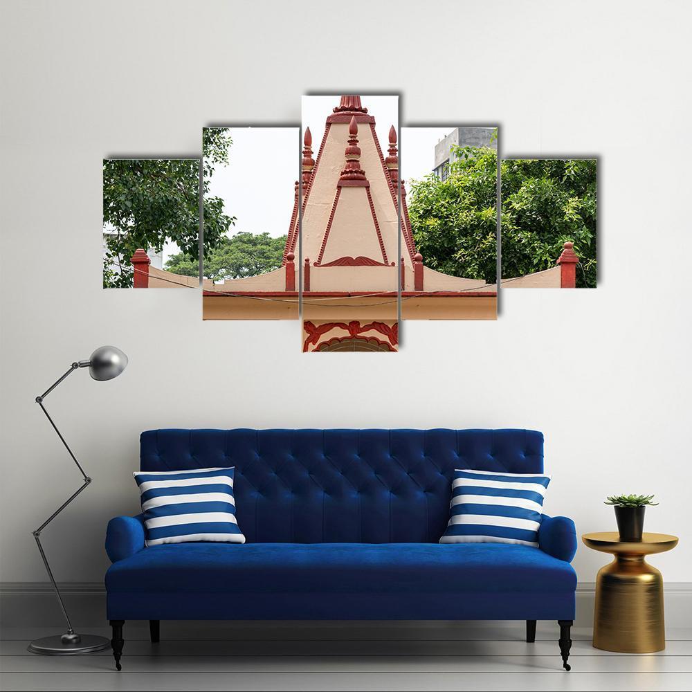Dhakeshwari Temple Bangladesh Canvas Wall Art-3 Horizontal-Gallery Wrap-37" x 24"-Tiaracle