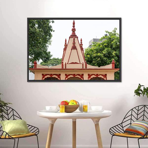 Dhakeshwari Temple Bangladesh Canvas Wall Art-1 Piece-Floating Frame-24" x 16"-Tiaracle