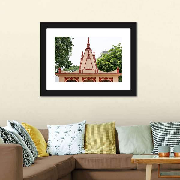 Dhakeshwari Temple Bangladesh Canvas Wall Art-1 Piece-Framed Print-20" x 16"-Tiaracle