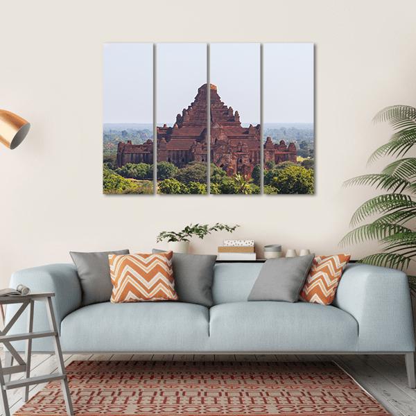 Dhammayangyi Temple Myanmar Canvas Wall Art-4 Horizontal-Gallery Wrap-34" x 24"-Tiaracle