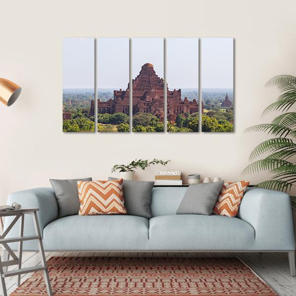 Dhammayangyi Temple Myanmar Canvas Wall Art-5 Horizontal-Gallery Wrap-22" x 12"-Tiaracle