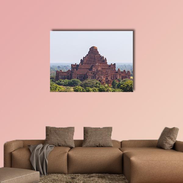 Dhammayangyi Temple Myanmar Canvas Wall Art-1 Piece-Gallery Wrap-48" x 32"-Tiaracle